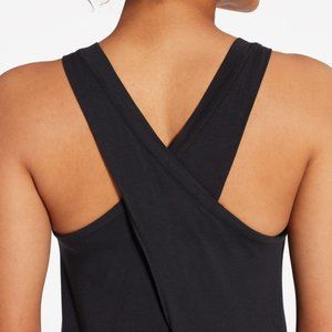 CALIA by Carrie Underwood Cross Back Tank- BLACK